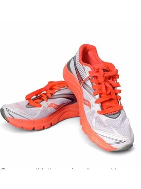 Saucony Coral White Running Shoes Women’s Size 8 Athletic Sneakers Gym Walking